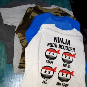 Long sleeve boy's tees Lot of 5 medium